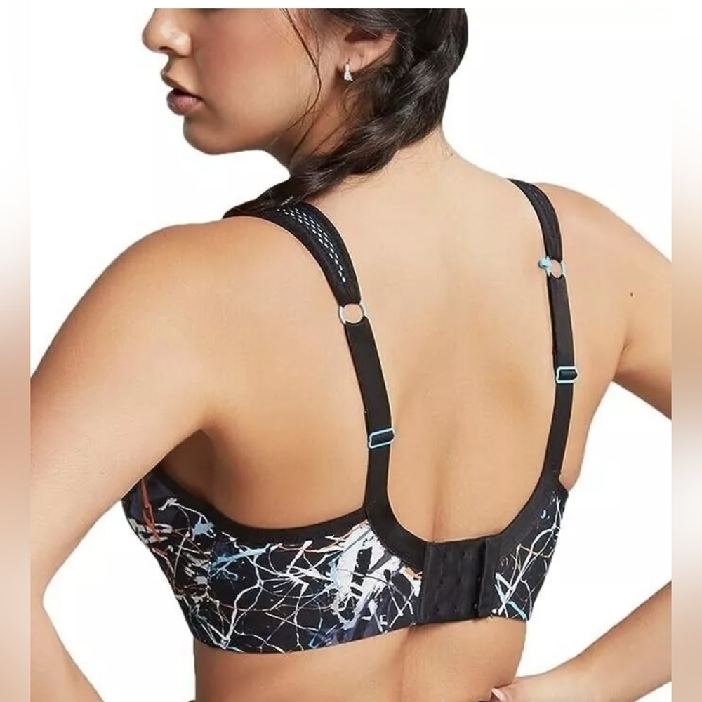 Panache Women's Ink Splat Ultimate High Impact Underwire Sports Bra‎ Size 40FF - Picture 3 of 13